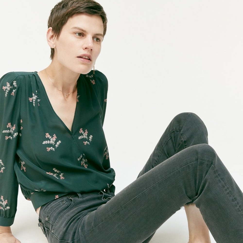 Madewell Silk Wrap Top